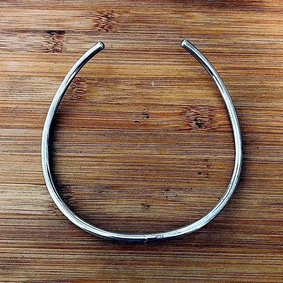 $112 Estate Tube Choker Collar Sterling 18 Grams Marked 925 - Picture 5 of 6